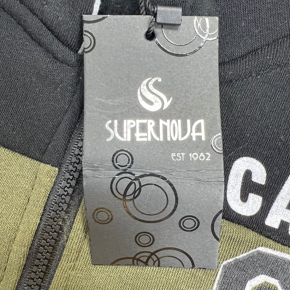 SuperNova Youth Boys Size 4 Olive Green California Cali 8 Full Zip Hoodie NWT - Picture 3 of 12